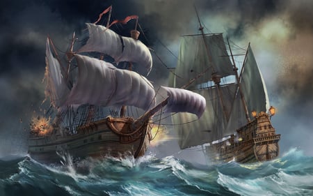 Pirate ship attack