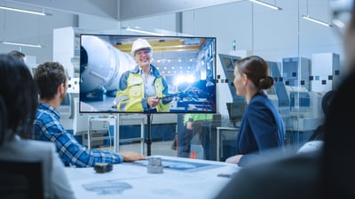 Video conference with factory