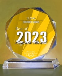 Virginia Beach Best of 2023 Corporate Campus IL2000 award trophy
