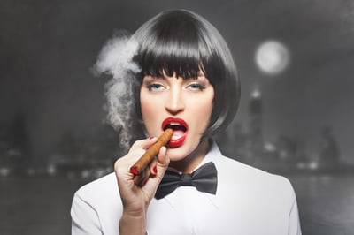 Woman boss with cigar