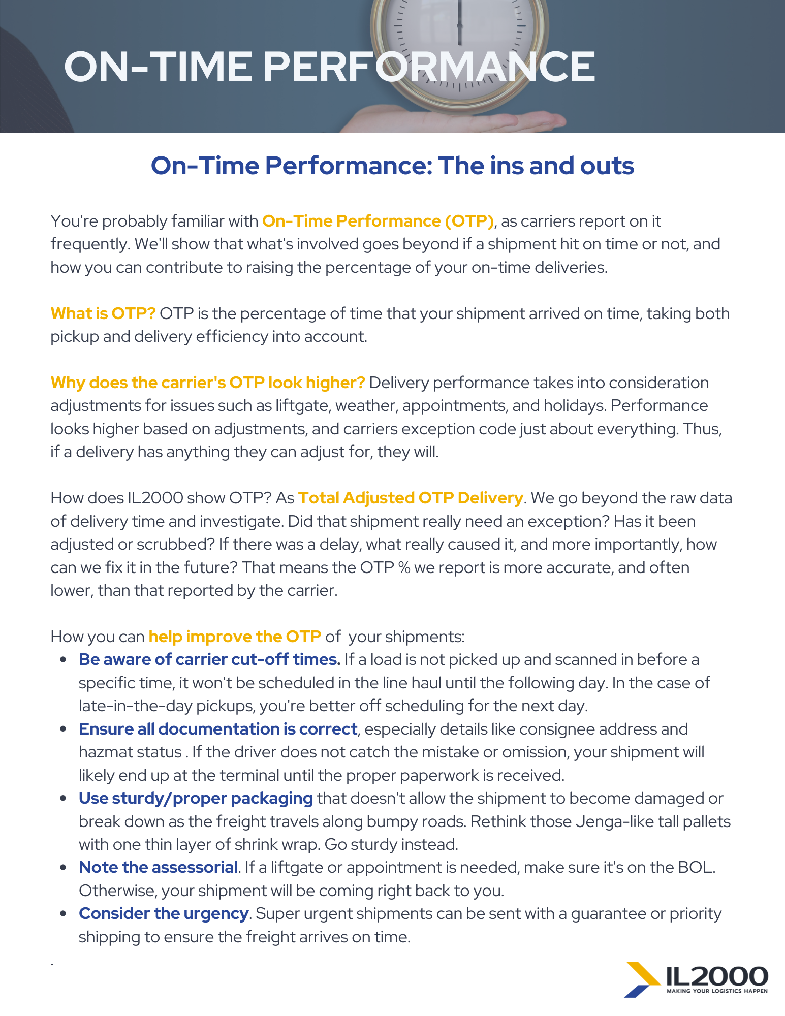 One Sheet_On-Time Performance